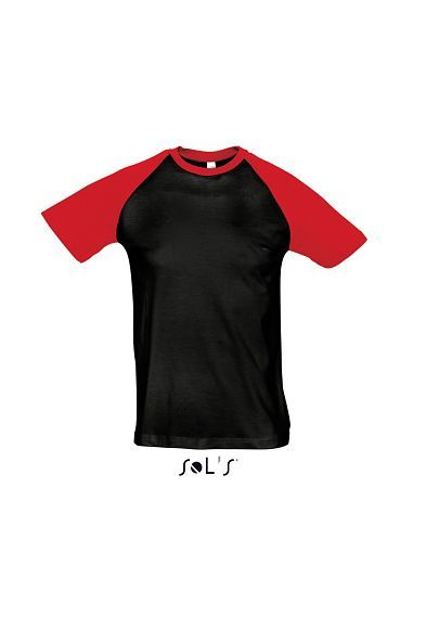 Funky | Tee Shirt publicitaire pour homme Noir Rouge