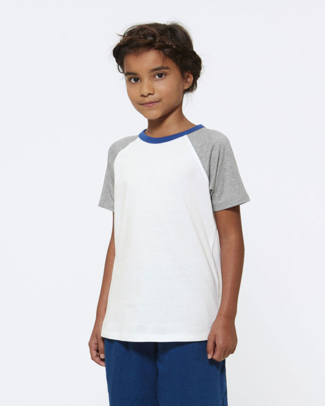 Jump Short Sleeve | Tee Shirt publicitaire pour enfant Blanc Gris chiné