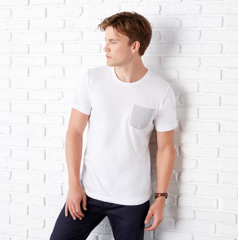 Karroo | Tee Shirt publicitaire pour homme Blanc Athletic chiné 1