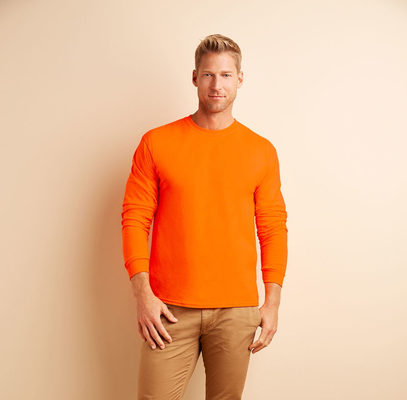 Langarm Ultra | Tee Shirt publicitaire pour homme Orange Securite 2