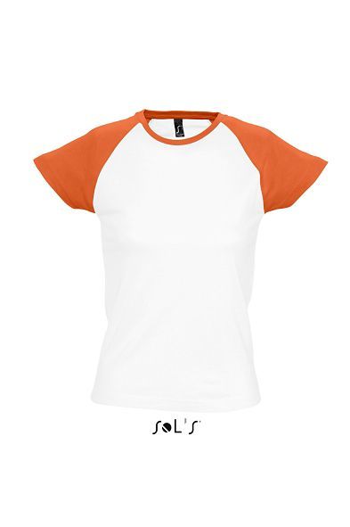 Milky | Tee Shirt publicitaire pour femme Blanc Orange