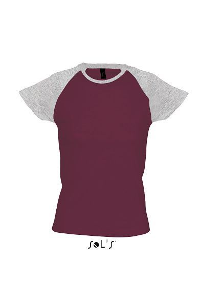 Milky | Tee Shirt publicitaire pour femme Gris chiné Bordeaux