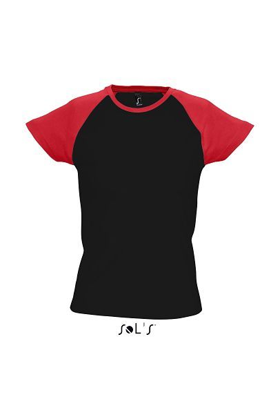 Milky | Tee Shirt publicitaire pour femme Noir Rouge