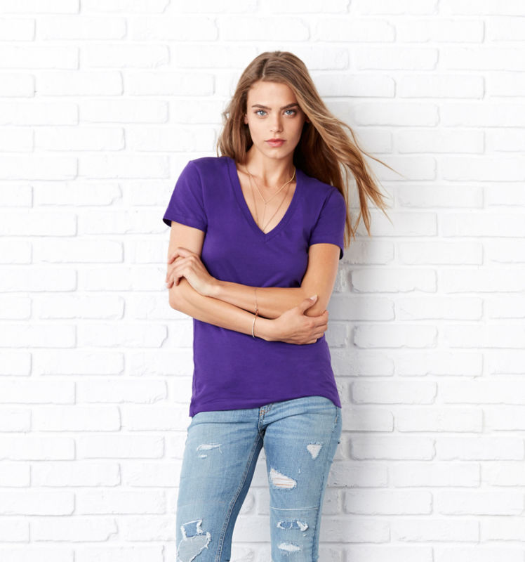 Moovu | Tee Shirt publicitaire pour femme Equipe Violet 1