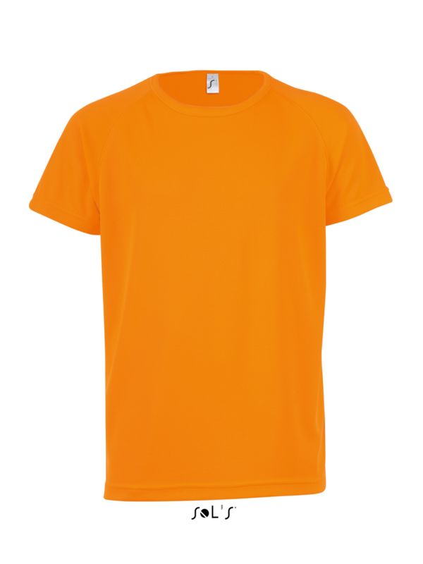 Sporty Kids | Tee Shirt publicitaire pour enfant Orange Fluo