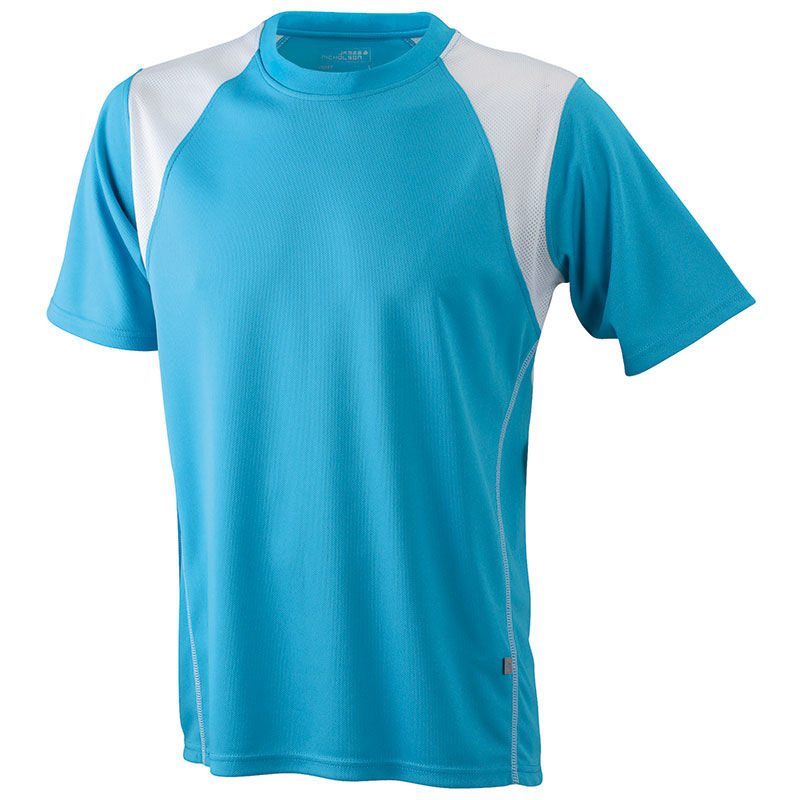 Yoroo | Tee Shirt publicitaire pour homme Turquoise Blanc