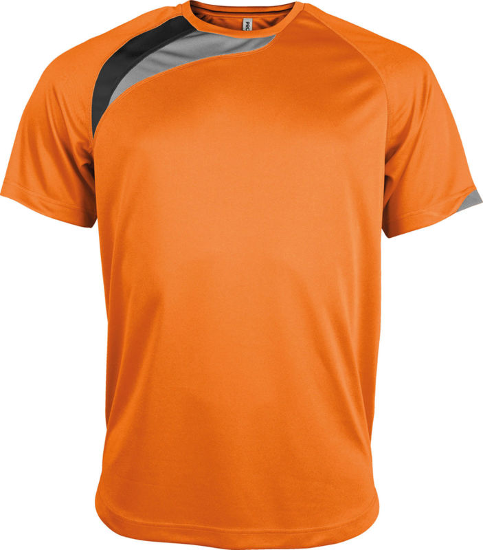 Zonne | Tee Shirt publicitaire pour homme Orange Noir Gris