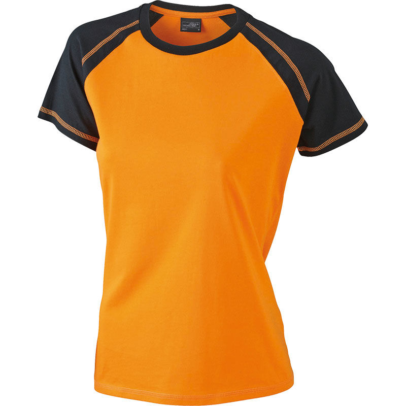 Zoosy | Tee Shirt publicitaire pour femme Orange Noir