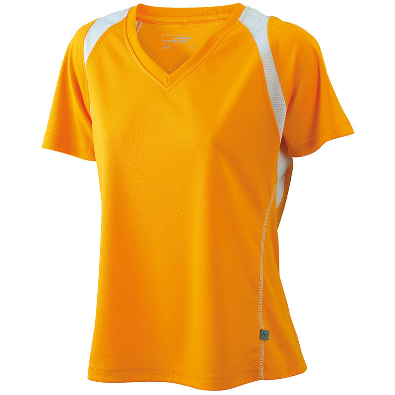 Mide | Tee Shirt personnalisé pour femme Orange Blanc