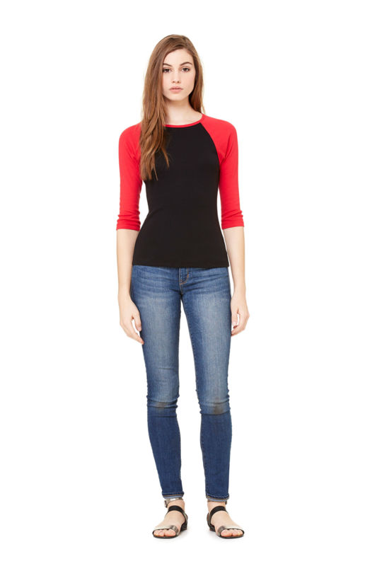 Noossy | Tee Shirt personnalisé pour femme Noir Rouge 1