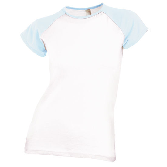 vente t shirt personnalisé Blanc Bleu ciel