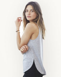 Minoto | Débardeur publicitaire pour femme Gris clair chiné 2