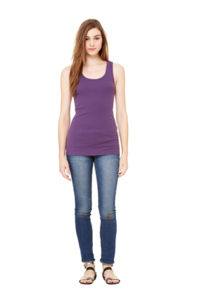 Rib Tank | Débardeur publicitaire pour femme Bordeaux 1