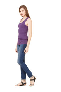 Rib Tank | Débardeur publicitaire pour femme Bordeaux 2