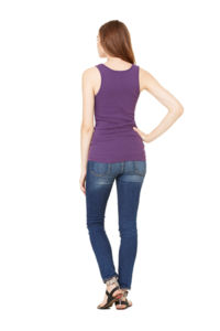 Rib Tank | Débardeur publicitaire pour femme Bordeaux 3