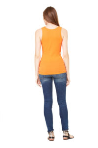 Rib Tank | Débardeur publicitaire pour femme Orange 3