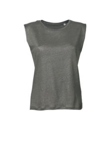 Sparkles Linen Glitter | Débardeur publicitaire pour femme Gris lin 10