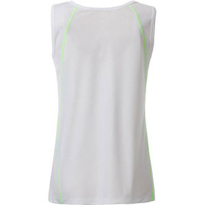 Xiqy | Débardeur publicitaire pour femme Blanc Vert vif 1