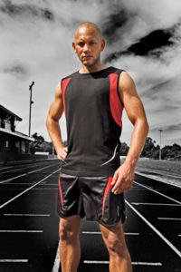 Xogga | Débardeur publicitaire pour homme Noir Rouge 1