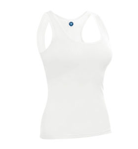 Racer back vest | Débardeur personnalisé pour femme Blanc