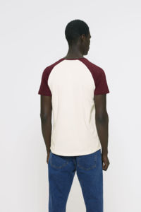 Baseball Short Sleeve | T Shirt publicitaire pour homme Blanc Bordeaux 4