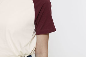 Baseball Short Sleeve | T Shirt publicitaire pour homme Blanc Bordeaux 6