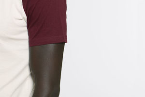 Baseball Short Sleeve | T Shirt publicitaire pour homme Blanc Bordeaux 7