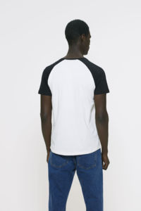Baseball Short Sleeve | T Shirt publicitaire pour homme Blanc Noir 4