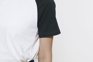 Baseball Short Sleeve | T Shirt publicitaire pour homme Blanc Noir 6