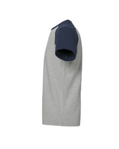 Baseball Short Sleeve | T Shirt publicitaire pour homme Gris chiné Bleu marine 11