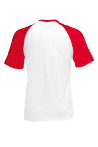 Baseball T | T Shirt publicitaire pour homme Blanc Rouge 2