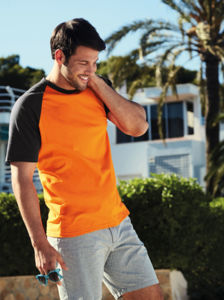 Baseball T | T Shirt publicitaire pour homme Orange Graphite 1