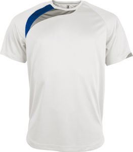 Bigga | T Shirt publicitaire pour homme Blanc Bleu royal Gris