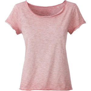 Buffe | T Shirt publicitaire pour femme Rose pastèle