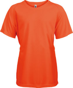 Cikoo | T Shirt publicitaire pour enfant Orange Fluo
