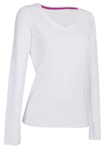 Claire Long | T Shirt publicitaire pour femme Blanc 2