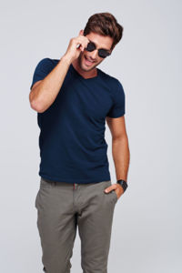 Clive V-Neck | T Shirt publicitaire pour homme Marine 1