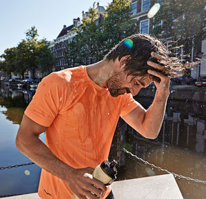 Cooldry | T Shirt publicitaire pour homme Orange 2