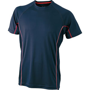Cowi | T Shirt publicitaire pour homme Marine Rouge