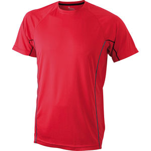 Cowi | T Shirt publicitaire pour homme Rouge Noir