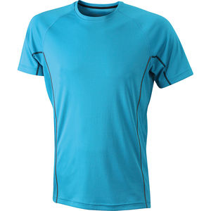Cowi | T Shirt publicitaire pour homme Turquoise Noir