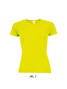Deko | T Shirt publicitaire pour femme Jaune Fluo