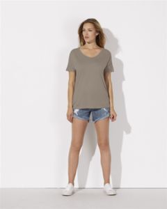 Designs Tencel | T Shirt publicitaire pour femme Brun