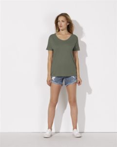 Designs Tencel | T Shirt publicitaire pour femme kaki clair