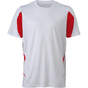 Faxi | T Shirt publicitaire pour homme Blanc Rouge
