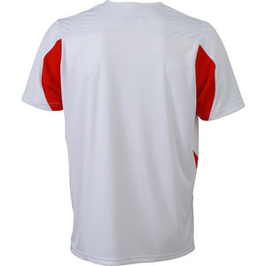 Faxi | T Shirt publicitaire pour homme Blanc Rouge 2