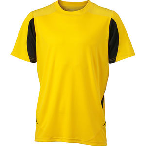 Faxi | T Shirt publicitaire pour homme Jaune Noir