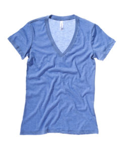 Haje | T Shirt publicitaire pour femme Bleu Mélangé 2