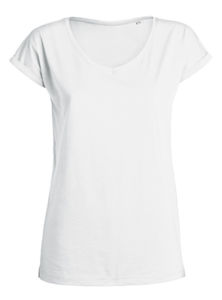 Invents Slub | T Shirt publicitaire pour femme Blanc 10
