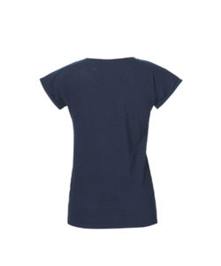 Invents Slub | T Shirt publicitaire pour femme Bleu marine 12